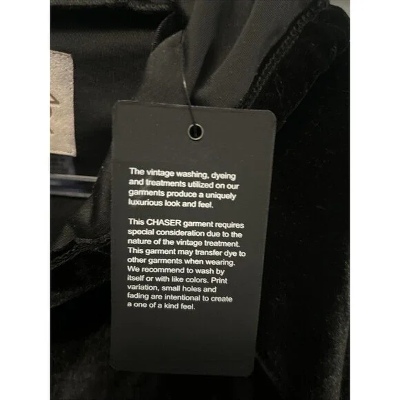 Women’s Black Velvet Chaser Zipper Hooded Jacket Sz Medium New With Tags - Picture 6 of 6